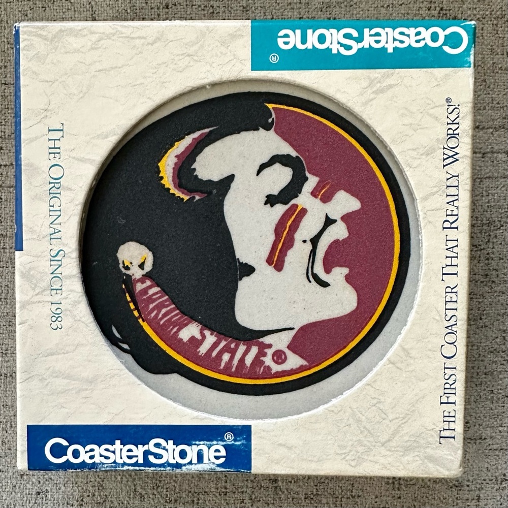 Vintage FSU Screaming Seminole CoasterStones